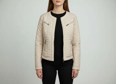 kurtka jeansowa z futerkiem bershka: Kurtka przejściowa damska, rozmiar XS — 1