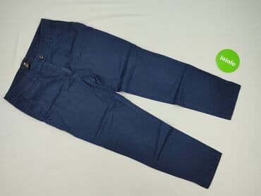 granatowe chinosy damskie: H&M, Spodnie materiałowe damskie, rozmiar S — 2