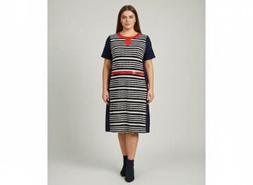 sukienka rozkloszowana dekolt łódka: Sukienka damska, rozmiar XL — 5