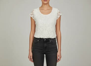 eleganckie białe bluzki wizytowe: Petite, Women's blouse, size M — 1