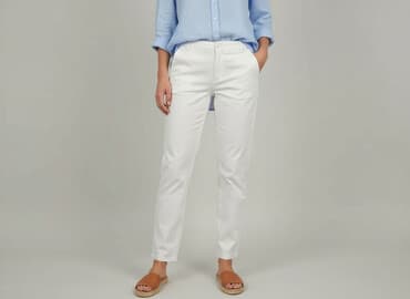 szorty chinos: Spodnie materiałowe damskie, rozmiar S — 5