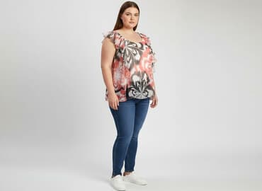 bluzki dla kobiet z dużym biustem: Evans, Bluzka damska, rozmiar 5XL — 8