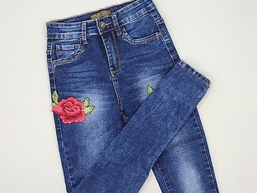 haftowane dżinsy: Denim, Jeansy damskie, rozmiar XS — 1