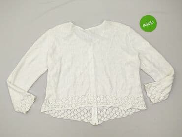 ażurowy sweter na szydełku: Narzutka damska, rozmiar One size — 3