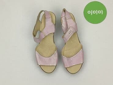 buty na koturnie z futerkiem: Casu, Sandały damskie, rozmiar 40 — 2