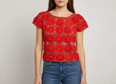 bluzka na szydełku wzory: Bluzka damska, rozmiar S — 1