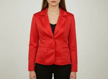 piękne czerwone sukienki na wesele: Marynarka damska, rozmiar S — 6