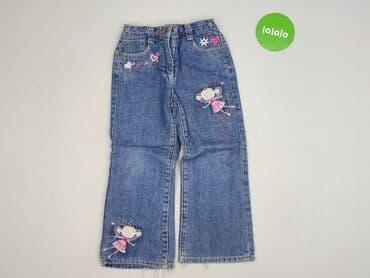 szerokie jasne spodnie: Spodnie jeansowe, George, 4-5 lat, 104/110, stan - Bardzo dobry — 2