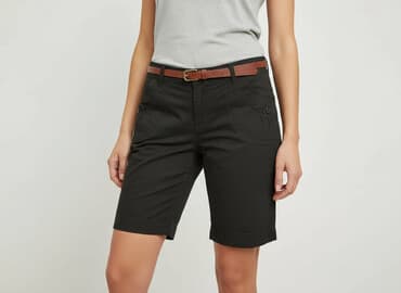 krótkie spodenki bermudy damskie: Szorty damskie, rozmiar L — 6