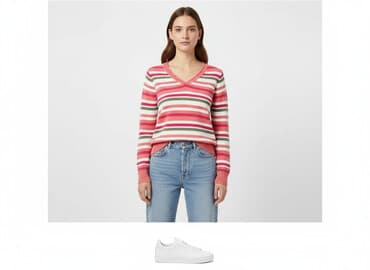 sweter w paski: Blue Seven, Sweter damski, rozmiar S — 6