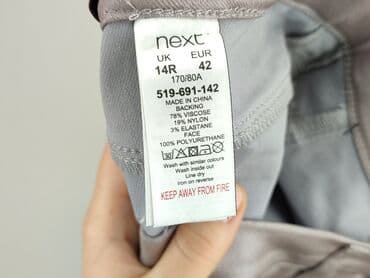 woskowane legginsy z wysokim stanem zara: Next, Material trousers for women, size XL (EU 42) — 5
