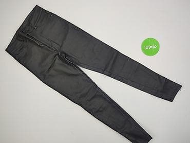 czarne cargo pull and bear: Spodnie materiałowe damskie, rozmiar XS — 2