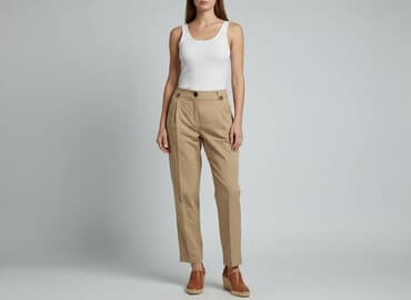 szerokie spodnie pepco: Reserved, Spodnie materiałowe damskie, rozmiar S — 7