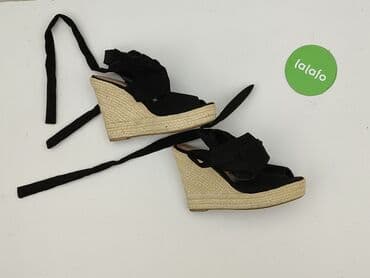 buty na koturnie z futerkiem: Sandały damskie, rozmiar 41 — 14