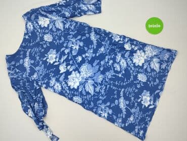 niebieska sukienka w kwiaty h m: H&M, Sukienka damska, rozmiar M — 4