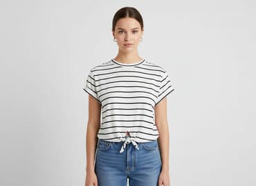 koszulka z numerem bershka: Bershka, Bluzka damska, rozmiar XS — 7