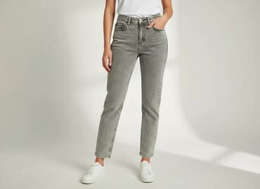 dżinsy z wysokim stanem sinsay: Sinsay, Jeansy damskie, rozmiar S — 6