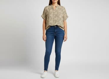 białe bluzki ze zlotym nadrukiem: Bluzka damska, rozmiar 3XL — 5