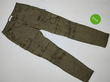 zielone cargo hm: H&M, Spodnie cargo damskie, rozmiar S — 2