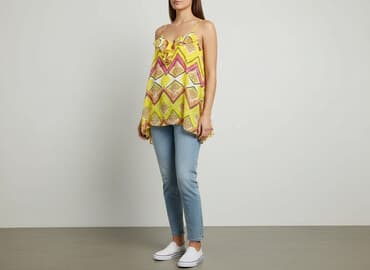 żółte bluzki z krótkim rękawem: Klass, Bluzka damska, rozmiar L — 6