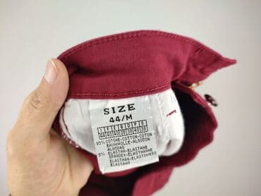 jeansy czerwone damskie: MB, Spodnie materiałowe damskie, rozmiar 2XL — 5