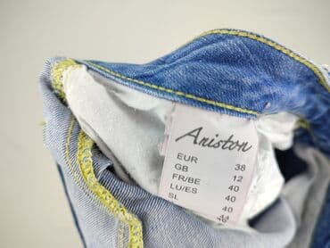 wide leg blue jeans: Jeansy damskie, rozmiar M — 5