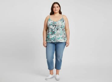 koszulka na ramiączkach plus size: Peruna, T-shirt damski, rozmiar 4XL — 7