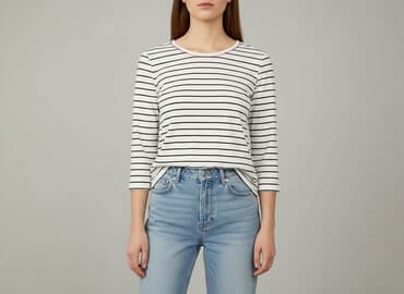 bluzki w paski z serduszkiem: Bluzka damska, rozmiar L — 7