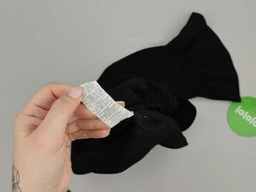 czarne bluzki z dekoltem w serek: Boohoo, Bluzka damska, rozmiar M — 5