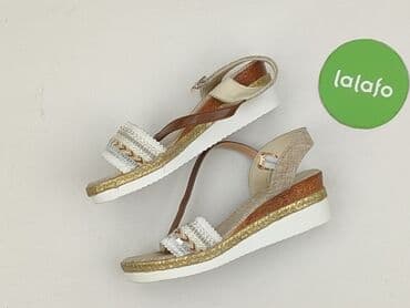 deichmann sandały srebrne: Sandały damskie, rozmiar 37 — 3