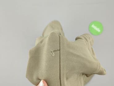 legginsy beżowe prążkowane: CLICK, Legginsy Eleganckie damskie, rozmiar L — 6