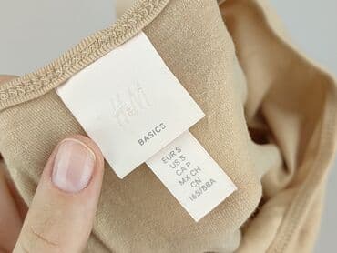 obcisła bluzka z dekoltem: H&M, T-shirt damski, rozmiar S — 4