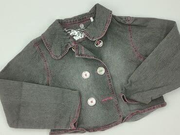 szary sweterek do sukienki: Dziecięca kurtka jeansowa, 10 lat, 134-140 cm, stan - Bardzo dobry — 4