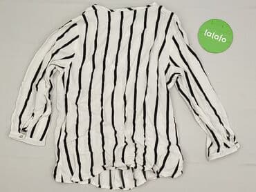 biała bluzka w czarne paski: Mohito, Women's blouse, size 2XS — 4