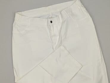 biale szerokie jeansy: Spodnie materiałowe damskie, rozmiar 3XL — 1