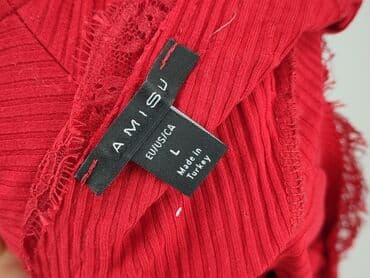 obcisła sukienka czerwona: Amisu, T-shirt damski, rozmiar L — 5