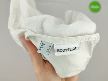 body biale z kolnierzykiem: Bodyflirt, Bluzka damska, rozmiar M — 4