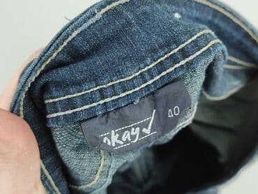 jeansy dla 60 latki: Okay, Jeansy damskie, rozmiar L — 4