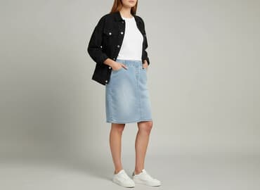 spódnice jeansowe duże rozmiary: Denim, Spódnica damska, rozmiar L — 1