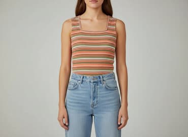 koszulka z długim rękawem w paski: Wissmach, Top damski, rozmiar L — 7