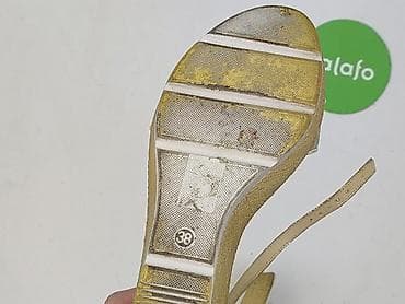 klapki deezee na platformie: SANTINI, Sandały damskie, rozmiar 38 — 5