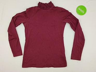 bordowy sweter: Golf damski, rozmiar S — 2