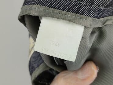 srebrne legginsy: Chic, Material trousers for women, S — 5