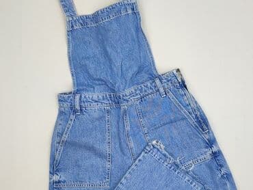 jeansy plus size wysoki stan: H&M, Ogrodniczki damskie, rozmiar M — 1