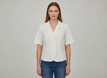 białe bluzki z krótkim rękawem: Women`s shirt, size S — 1