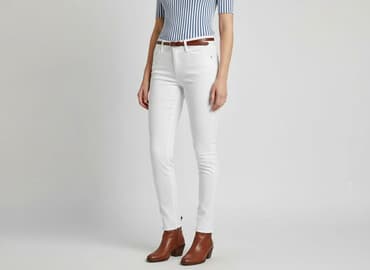 biale szerokie jeansy: Denim Co, Jeansy damskie, rozmiar XS — 6