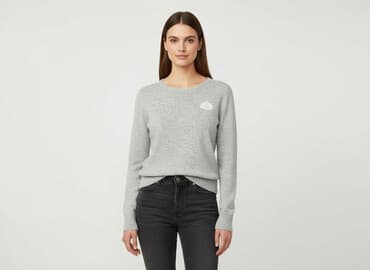 skarpeta świąteczna szara: Sweter damski, rozmiar S — 6