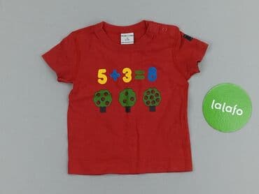 pomaranczowe spodnie dresowe: T-shirt, 6-9 months, condition - Very good — 2