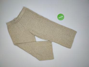 zuzyte majtki: Damskie dzianinowe spodnie culotte w kolorze beżowym. - Krój: szeroka — 2