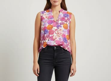 czerwona bluzka z dekoltem v: Promiss, Bluzka damska, rozmiar 2XL — 1